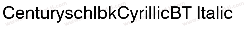 CenturyschlbkCyrillicBT Italic字体转换